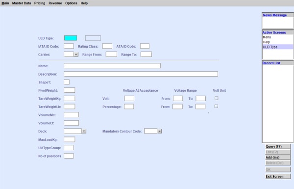 About ULD Type Details