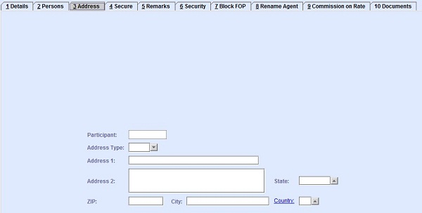 About Forwarders: Address Tab